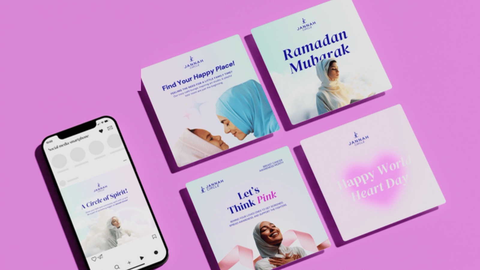 منشورات إنستغرام على الهاتف ومطبوعة